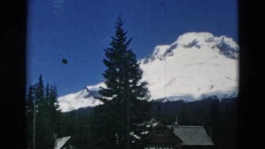 1958: Snow Covered Mountain Top in Wyoming