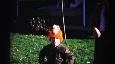 1962: kid with orange wool knit hat HAGERSTOWN, MARYLAND