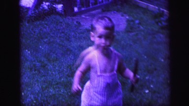 1972: kid walking and running LYNBROOK, NEW YORK