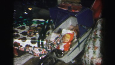 1972: christmas tree with gifts underneath featuring wagon LYNBROOK, NEW YORK