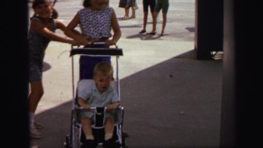 1972: mother with small child is seen LYNBROOK, NEW YORK
