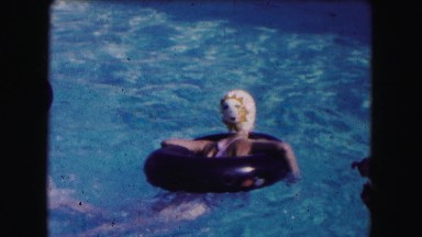 1960: Young Girls Wearing Swim Caps in a Pool Florida