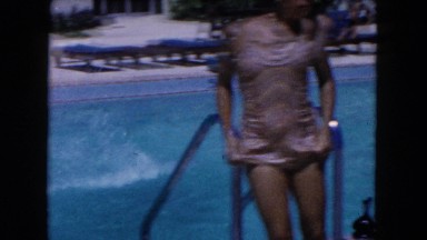 1960: diving into a hotel pool FLORIDA