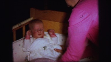 1972: baby in crib LYNBROOK, NEW YORK