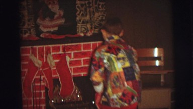 1974: santa stuffed stocking for this little boy LYNBROOK, NEW YORK