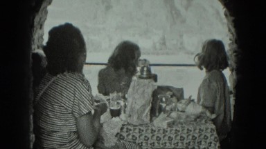 1951: Mom and Her Kids Having Tea Party in Germany