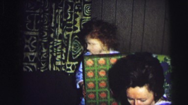 1974: all of the children enjoying their last christmas with their mother