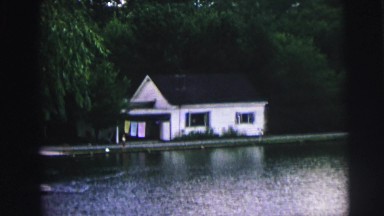1974: relaxing time by the lake or river INDIANA