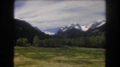 1962: mountain hilly greenery people walk watch view LAS VEGAS