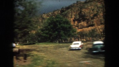1962: mountain hilly greenery people walk watch view walking NORTH DAKOTA