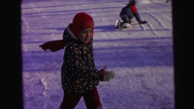 1964: A Child Learning to Skate in Camden, New Jersey