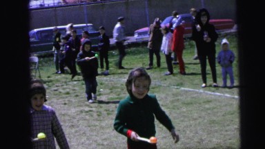 1964: Children Playing an Outdoor Competition Game in Camden, New Jersey