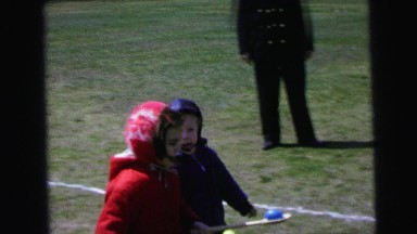 1964: kids taking part in the lemon and spoon reverse walking race CAMDEN
