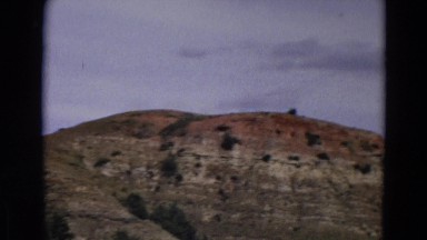 1967: the top of a beautiful, rugged mountain or canyon ridge YELLOWSTONE