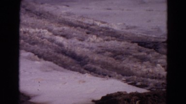 1967: car trails snow deserted view peaceful YELLOWSTONE, WYOMING