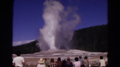 1967: the breathtaking geyser old faithful located in yellowstone national park