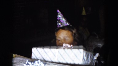 1961: the little girl is takes time decide which gift to open first MICHIGAN