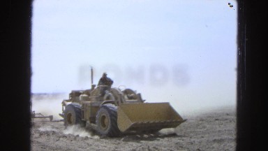 1965: Tractor on Duty in Farmland Working Engine Smoky Farm Mexico