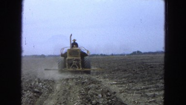 1965: tractor on duty farmland working engine smoky farm MEXICO