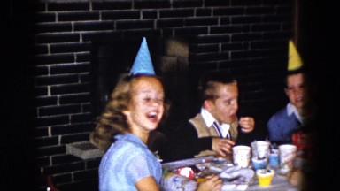 1961: birthday party brings great joy and excitement to all kids at the table
