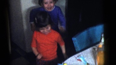 1964: dancing cute children blue red twins party CAMDEN, NEW JERSEY