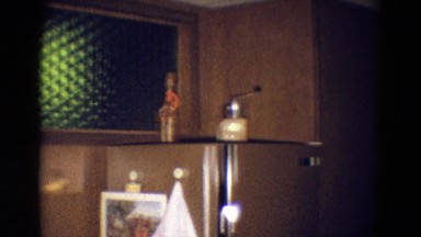 1969: the interior of a home with wood paneling DILLER, NEBRASKA