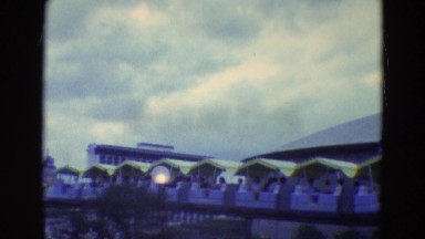 1969: amusement park people visiting enjoying rides giant wheel