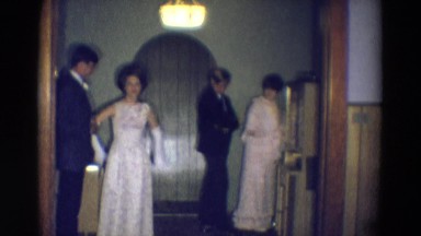 1969: four young people looking ready to go to a dance or wedding DILLER