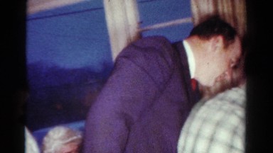 1954: vintage clip of a family during christmas