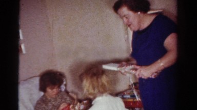 1954: family opening presents and generally being jolly OHIO