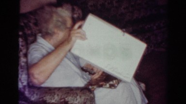1954: family opens gifts together in house OHIO