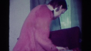 1954: indoor party drinks talk dressed packing family OHIO