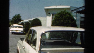 1954: trailers parked underneath what appears to be a freeway overpass OHIO