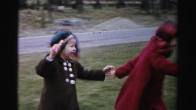 1956: children running around NEW YORK