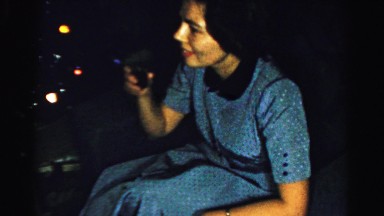 1956: the lady in the dress seemed to be a faster drinker than talker NEW YORK