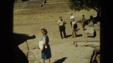 1962: Tourists Vacation at an Ancient Temple in Mexico