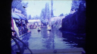 1962: passengers on the river enjoy the sights MEXICO