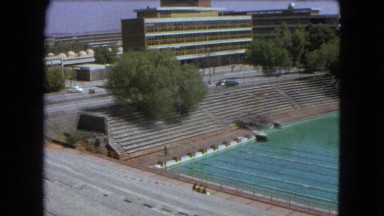 1962: sporting stadium in empty field on a clear day MEXICO