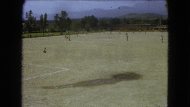 1962: Children Playing Soccer on a Field in Mexico