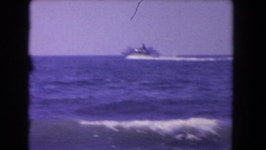 1962: jetski on the ocean waves SAN PEDRO, CALIFORNIA