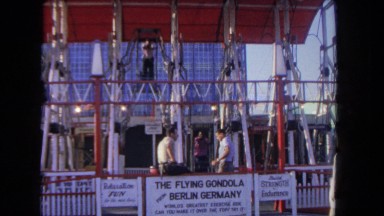 1962: people riding a thrilling ride at an amusement park SAN PEDRO, CALIFORNIA