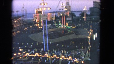 1962: park play outdoor rides huge lighting children love SAN PEDRO, CALIFORNIA