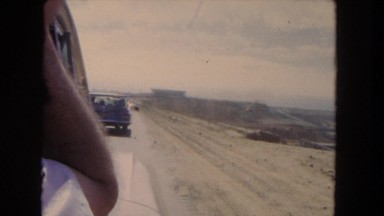 1962: traffic through the desert SAN PEDRO, CALIFORNIA