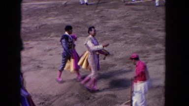 1962: matadors entering a bullfight SAN PEDRO, CALIFORNIA