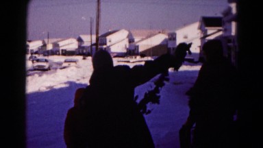 1959: snow people walk busy tourism dressed heavy playing HAGERSTOWN, MARYLAND