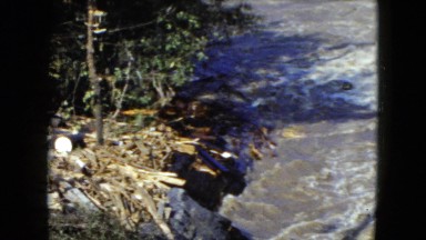1951: white water rushing rapidly down a mountain stream CLEVELAND, OHIO
