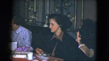 1951: several ladies are at an elegant birthday party