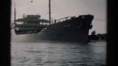 1957: military ship in port CATSKILL, NEW YORK