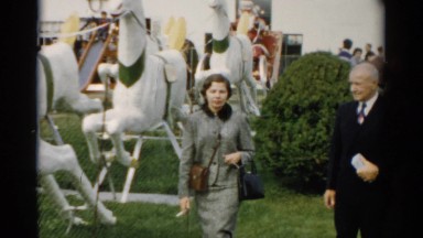 1957: Outdoor Party Walking Garden Play Enjoyment Talking Family Catskill