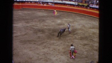 1962: Bull Man Teases Wild Bull in Sandy Arena Mexico